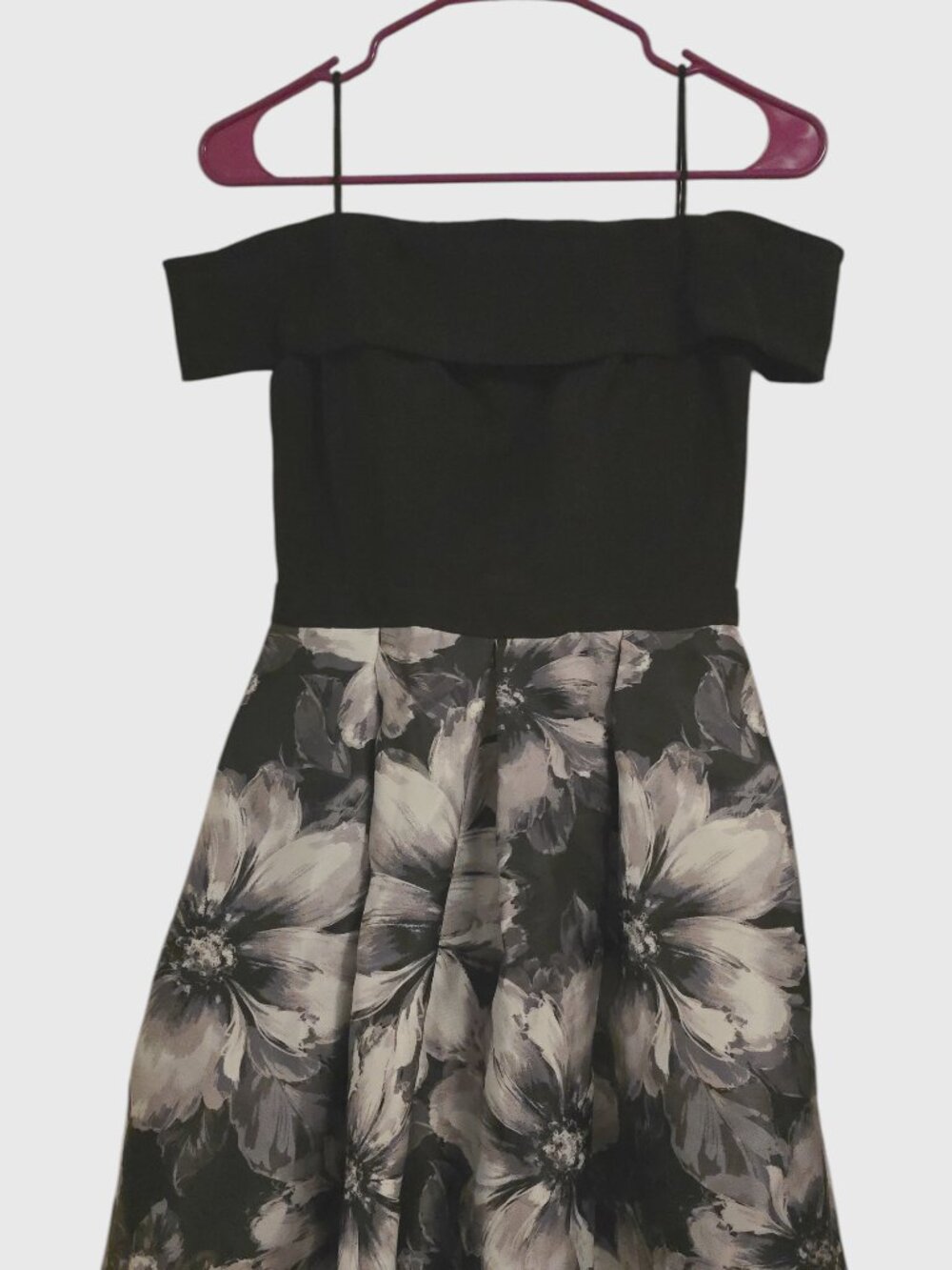 Morgan & Co. Floral Off-Shoulder A-Line Dress Size 5